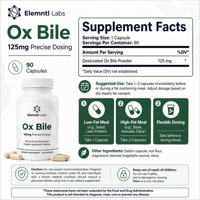 Ox Bile Capsules (125mg)