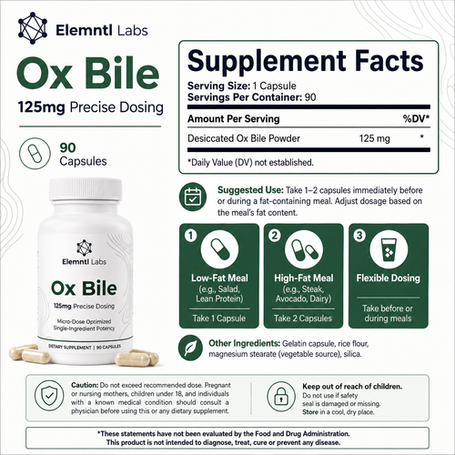 Ox Bile Capsules (125mg)